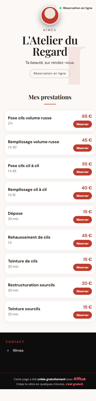 Aperçu de ta page Afflua